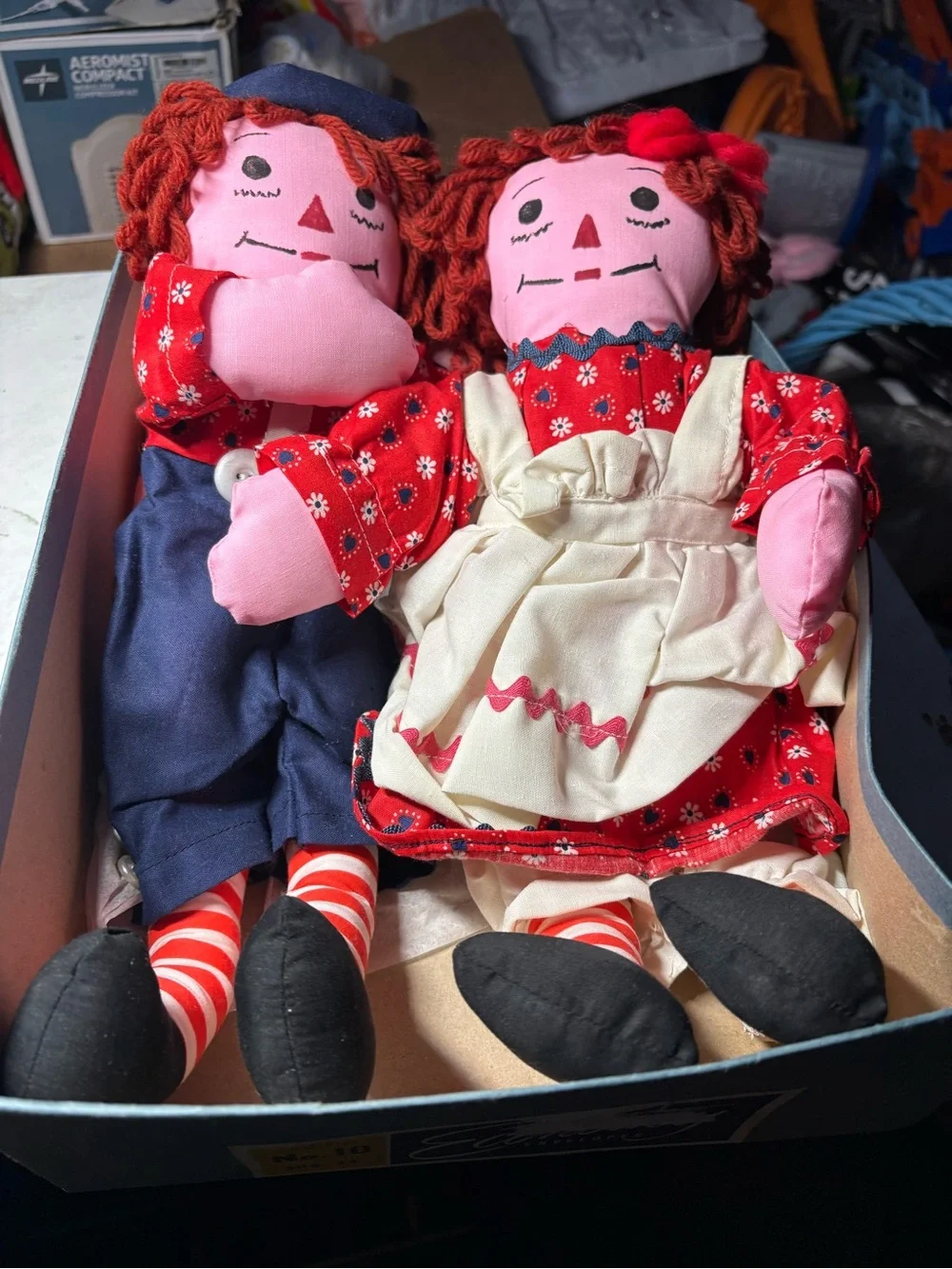 Handmade Raggedy Ann and Andy dolls